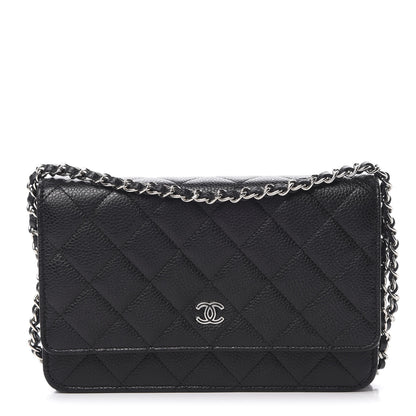 Chanel Caviar Quilted Wallet On Chain WOC Black 1 of 12