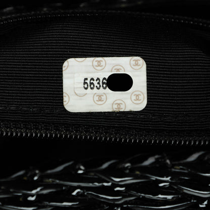 Chanel Lambskin Straw Basket Shoulder Bag Black 5 of 8