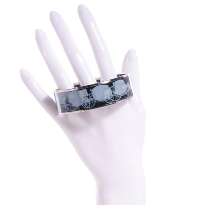 Hermes Enamel Printed Carriage Wide Bracelet 70 2 of 7