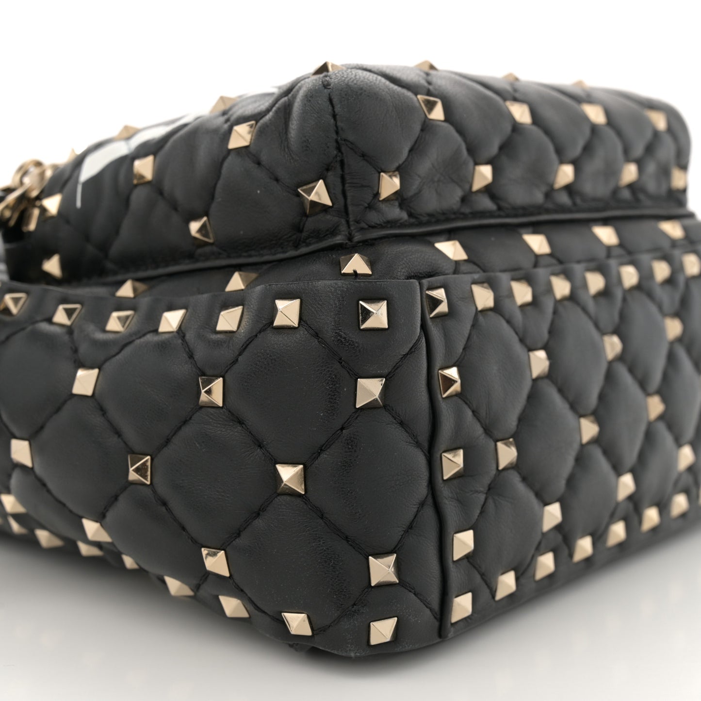 Lambskin VLTN Print Quilted Mini Rockstud Spike Backpack Black