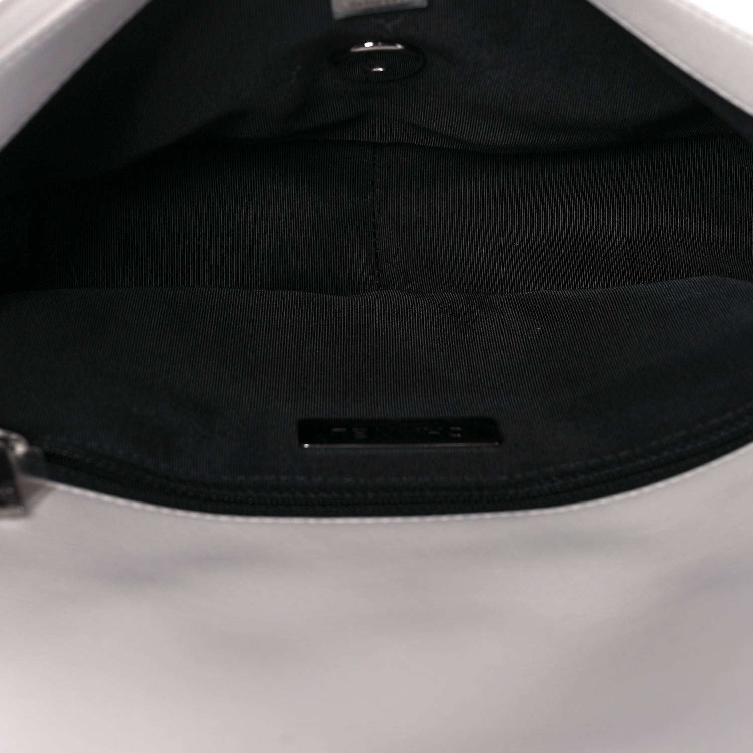 Chanel Glossy Calfskin Quilted Medium Chanel 19 Flap White Black 4 of 9