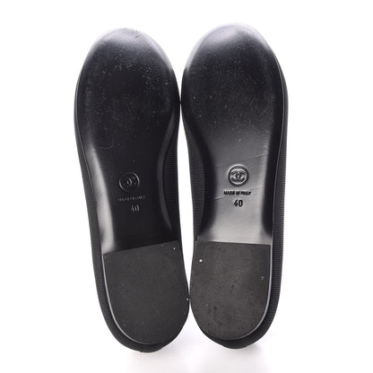 Chanel Stretch Fabric CC Moccasin Loafers 40 Black 5 of 9