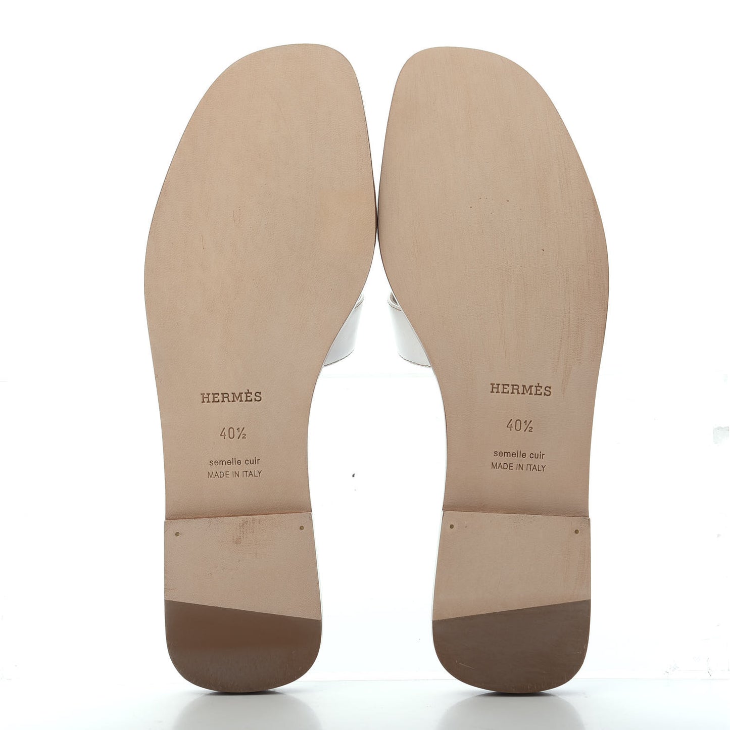 Box Calfskin Oran Sandals 40.5 White