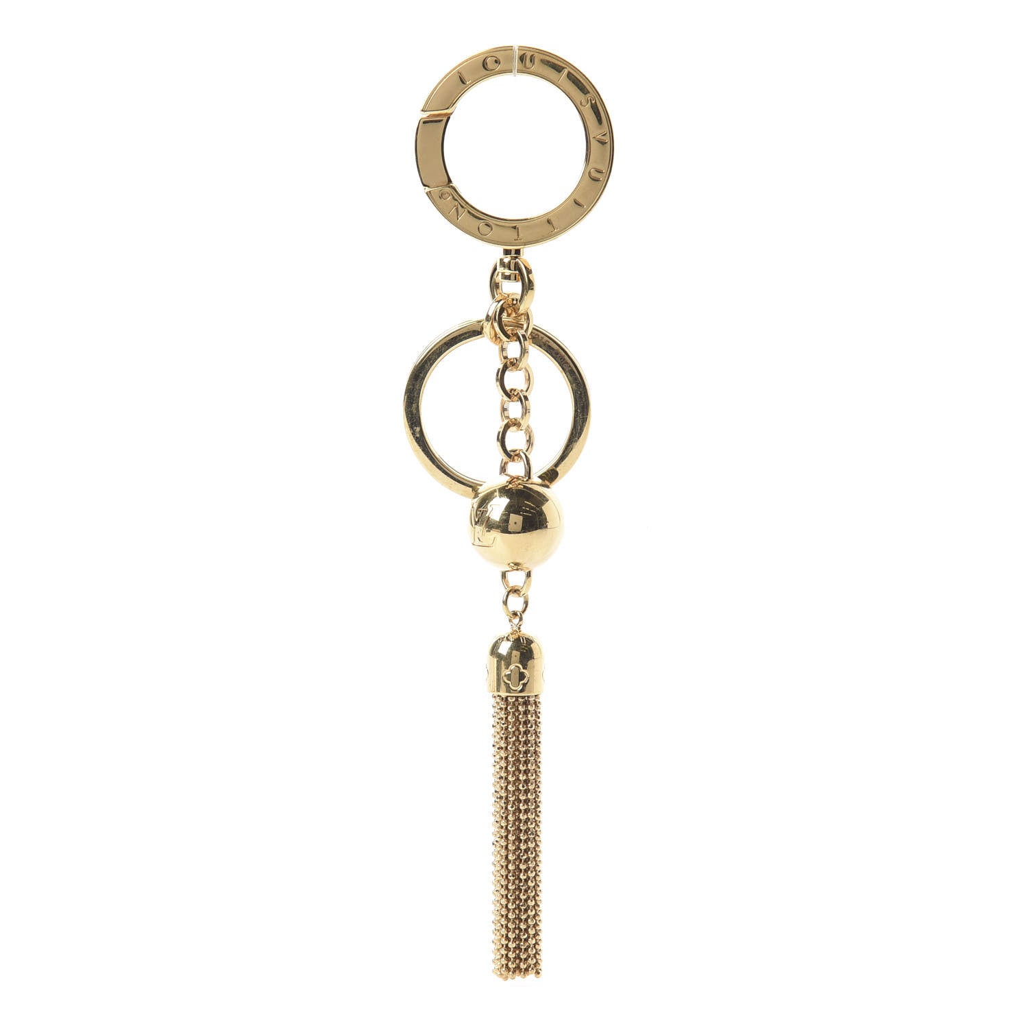 Louis Vuitton Goldtone Swing Key Holder Bag Charm 1 of 5