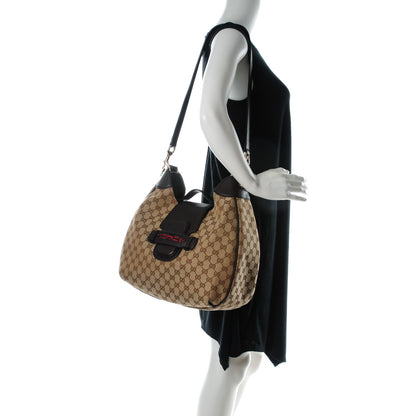 Gucci Monogram Web Medium Dressage Hobo Dark Brown 2 of 7