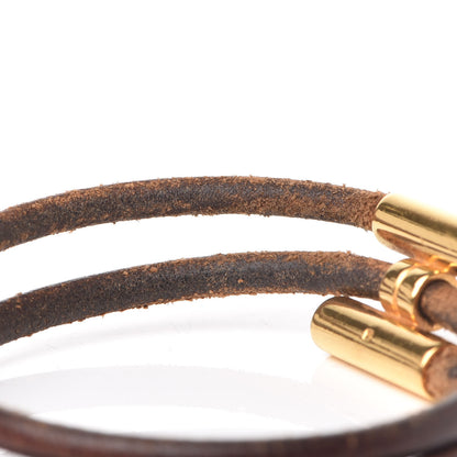 Hermes Natural Bridle Double Wrap Cord Tournis Bracelet Bouton 5 of 8