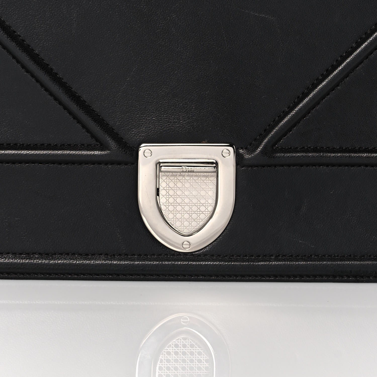 Christian Dior Lambskin Large Diorama Flap Bag Black 9 of 10
