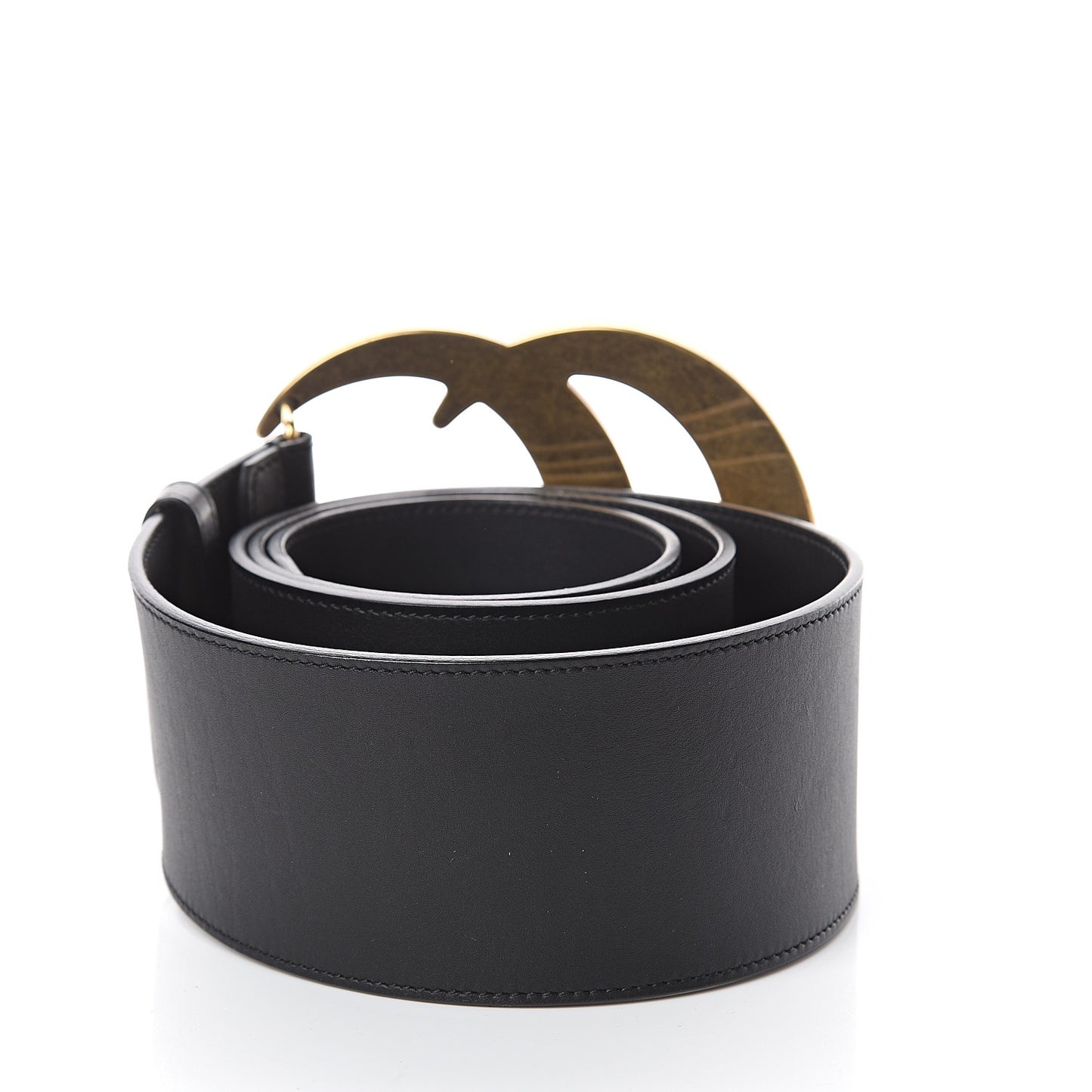 Calfskin Double G Wide Belt 100 40 Black
