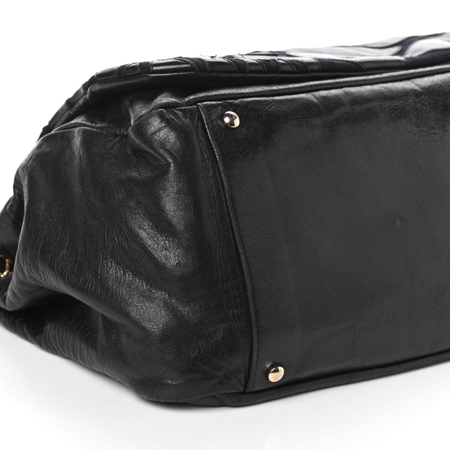 Chanel Lambskin Jersey Scales Flap Bag Black 9 of 11
