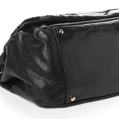 Chanel Lambskin Jersey Scales Flap Bag Black 9 of 11