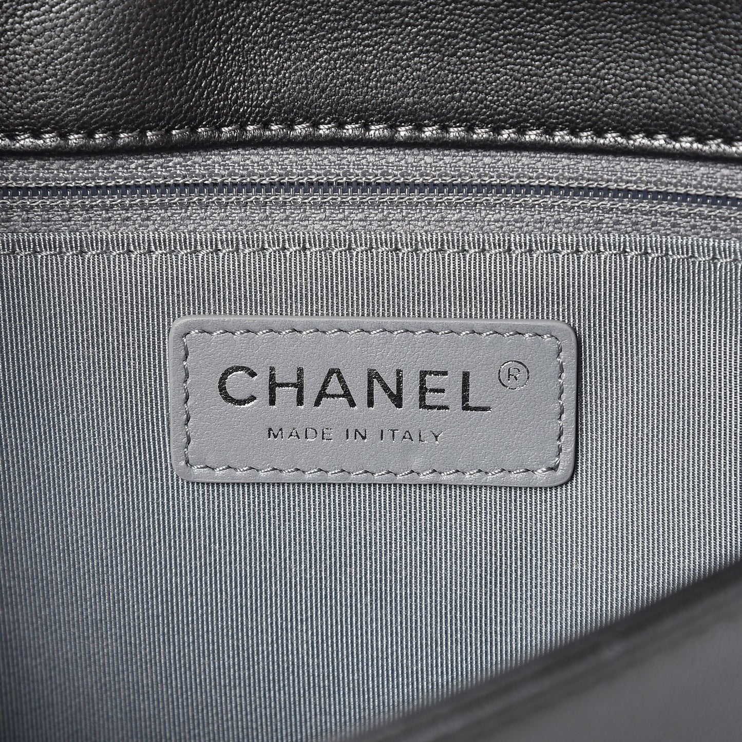 Sheepskin Chevron Quilted Vintage Mademoiselle Flap Dark Grey