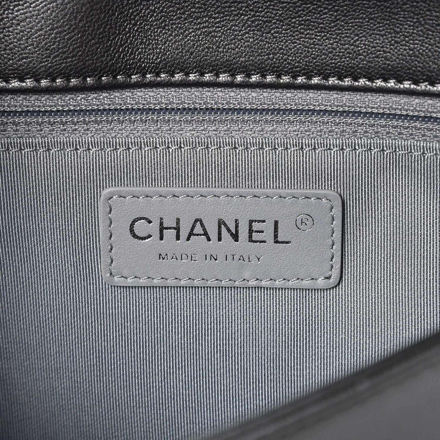 Chanel Sheepskin Chevron Quilted Vintage Mademoiselle Flap Dark Grey 7 of 11