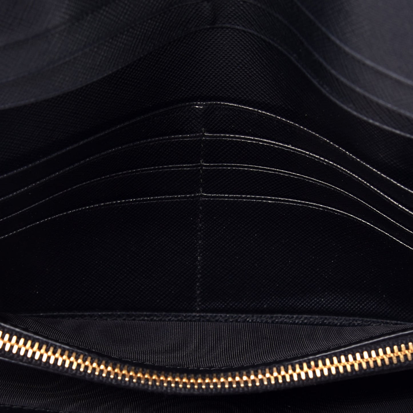 Saffiano Metal Continental Flap Wallet Black