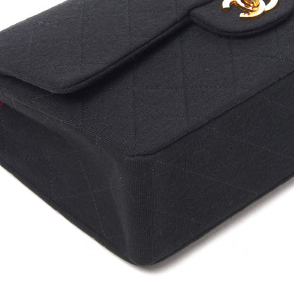 Chanel Jersey Quilted Medium Double Flap Black 8 of 9