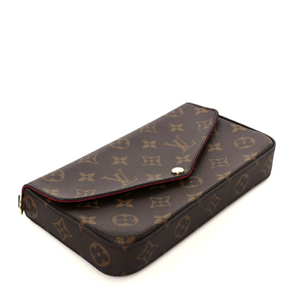 Louis Vuitton Monogram Pochette Felicie Chain Wallet Fuchsia 4 of 11