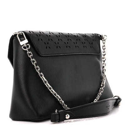 Louis Vuitton Calfskin Perforated Studded Love Note Black 3 of 10