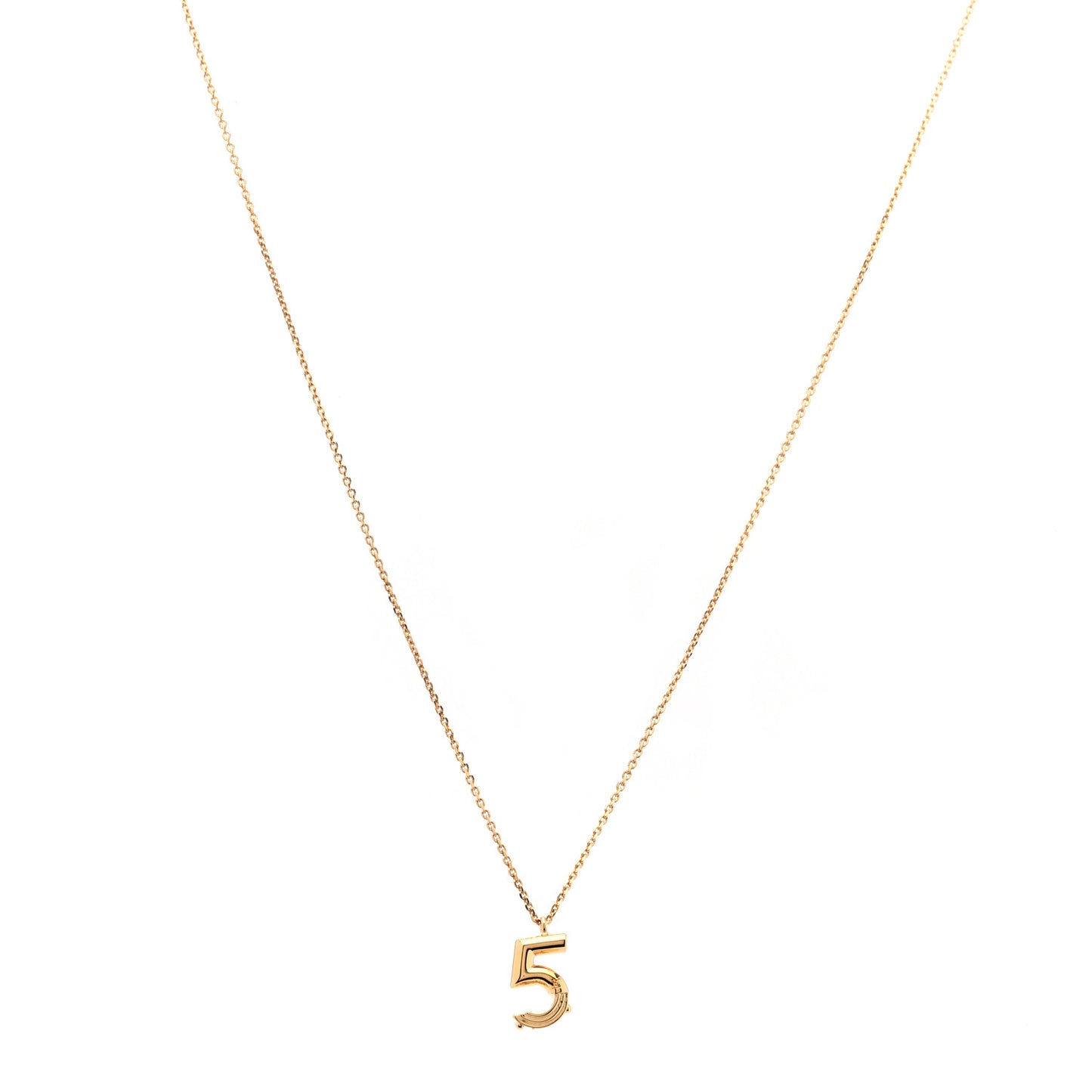 Number 5 Pendant Necklace