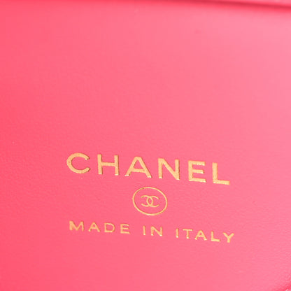 Chanel Caviar Quilted Mini Vanity Case With Chain Pink 6 of 11