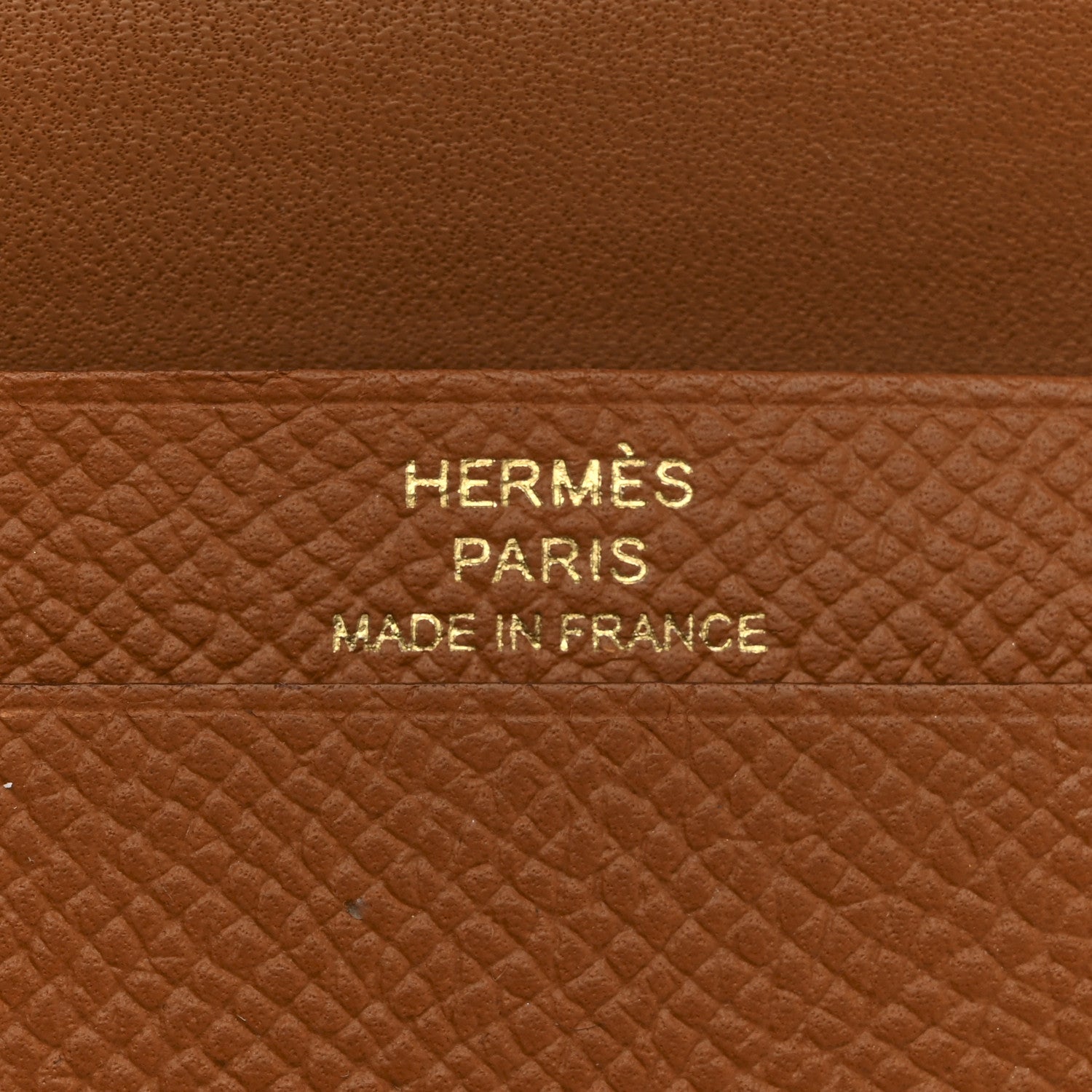 Hermes Epsom Bearn Card Holder Wallet Gold 6 of 11