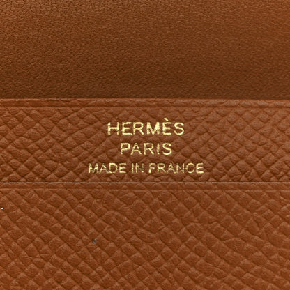 Hermes Epsom Bearn Card Holder Wallet Gold 6 of 11