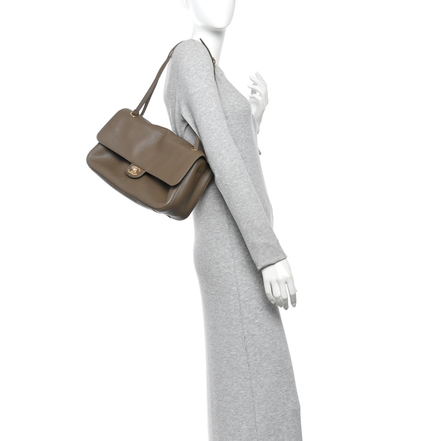 Chanel Grained Calfskin Small Souplissimo Maxi Flap Light Brown 2 of 11