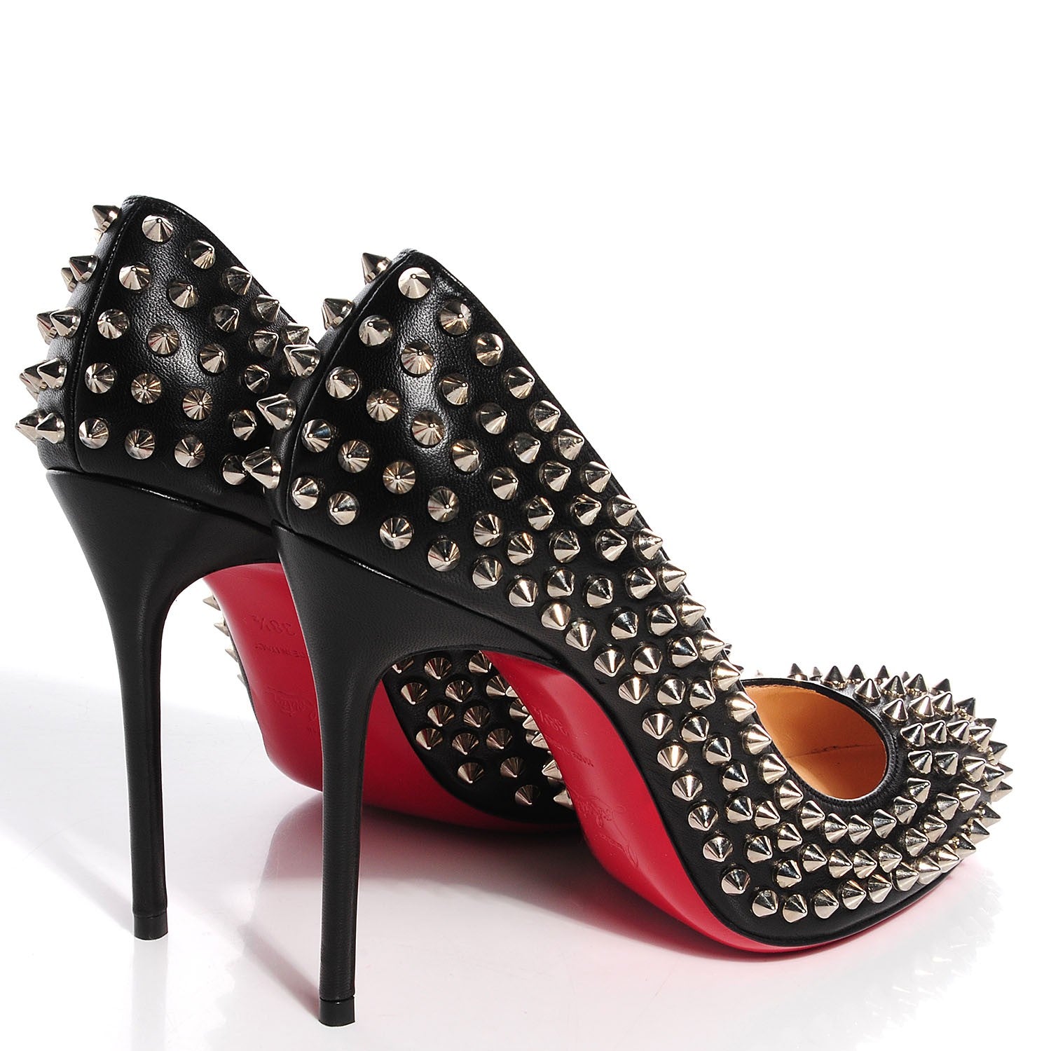 Christian Louboutin Nappa Fifi Spikes 100 Pumps 38.5 Black 4 of 7