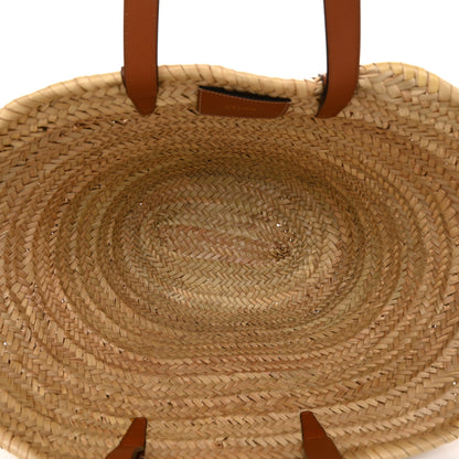 Celine Raffia Calfskin Triomphe Medium Panier Tan 5 of 10