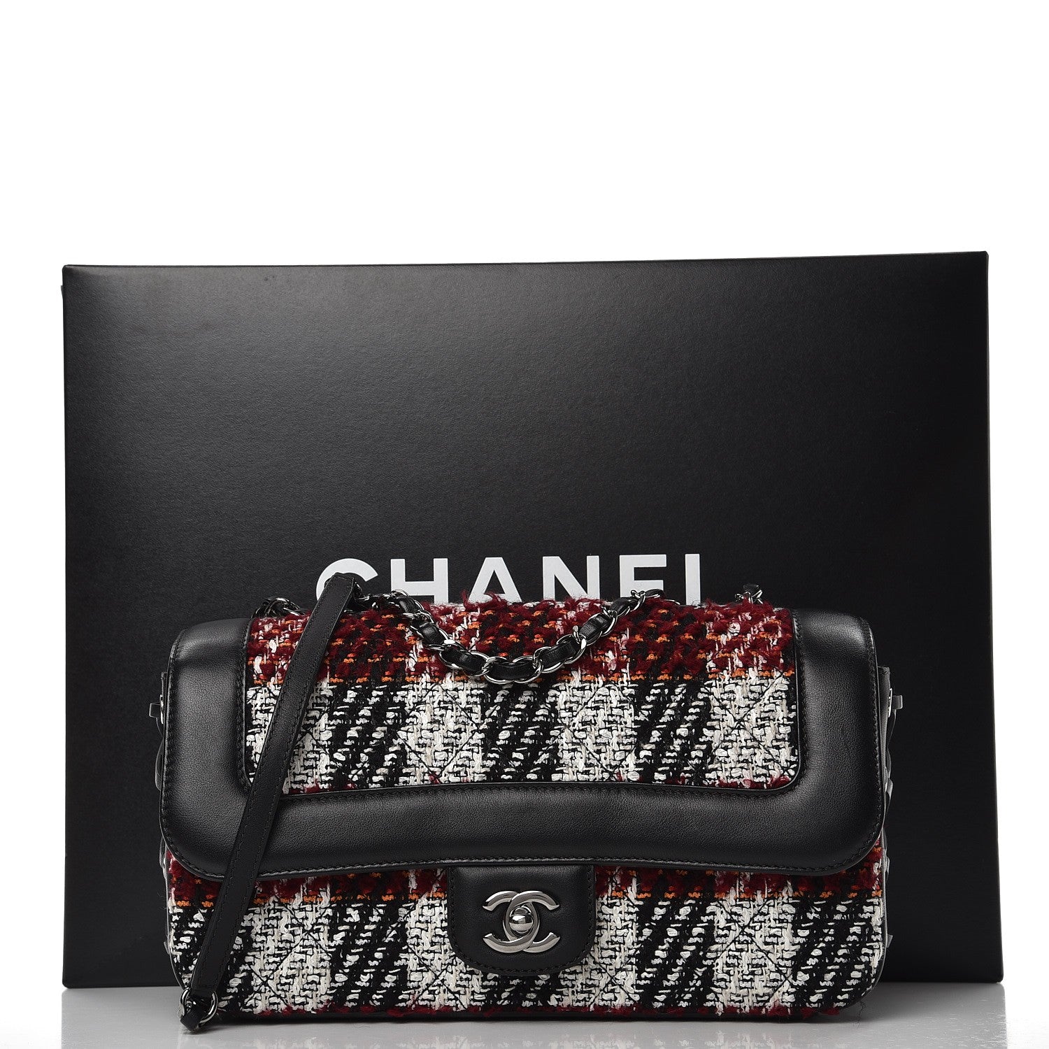 Chanel Tweed Quilted Calfskin Coco Corset Flap Multicolor 8 of 8