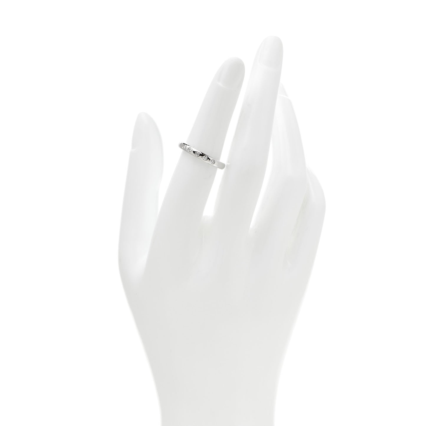 Platinum Diamond Elsa Peretti Stacking Band Ring 50 5.5