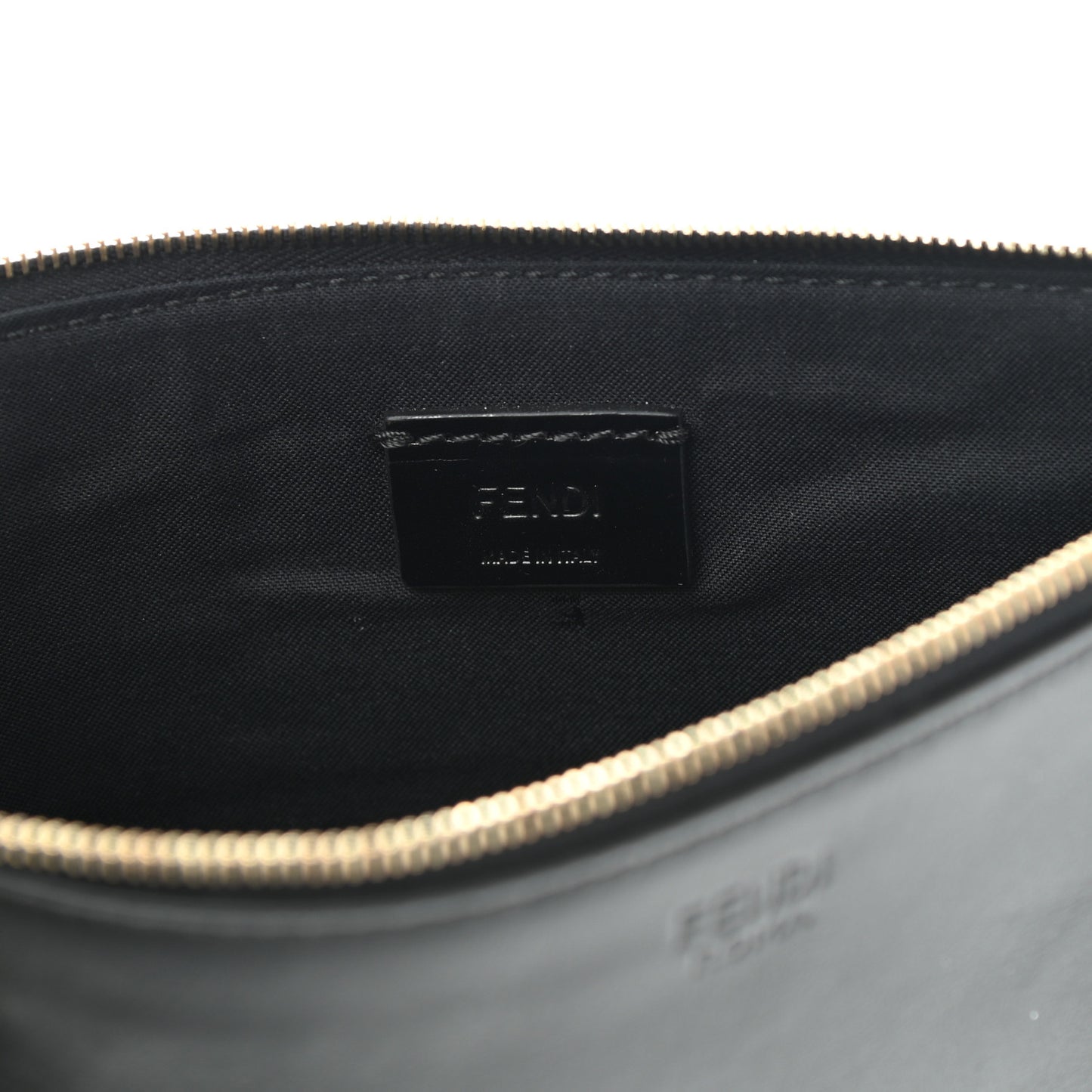 Vitello Century Opaco F is Fendi Bi-Color Triplette Pouch Set Black
