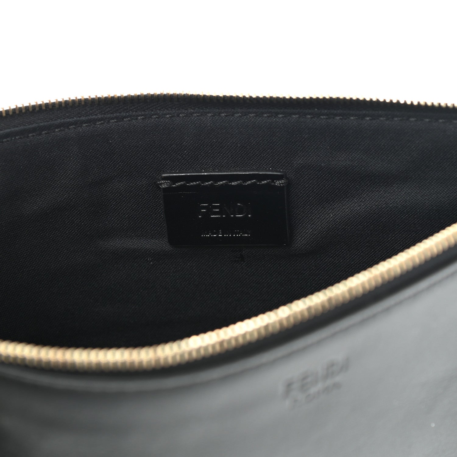 Fendi Vitello Century Opaco F is Fendi Bi-Color Triplette Pouch Set Black 6 of 10