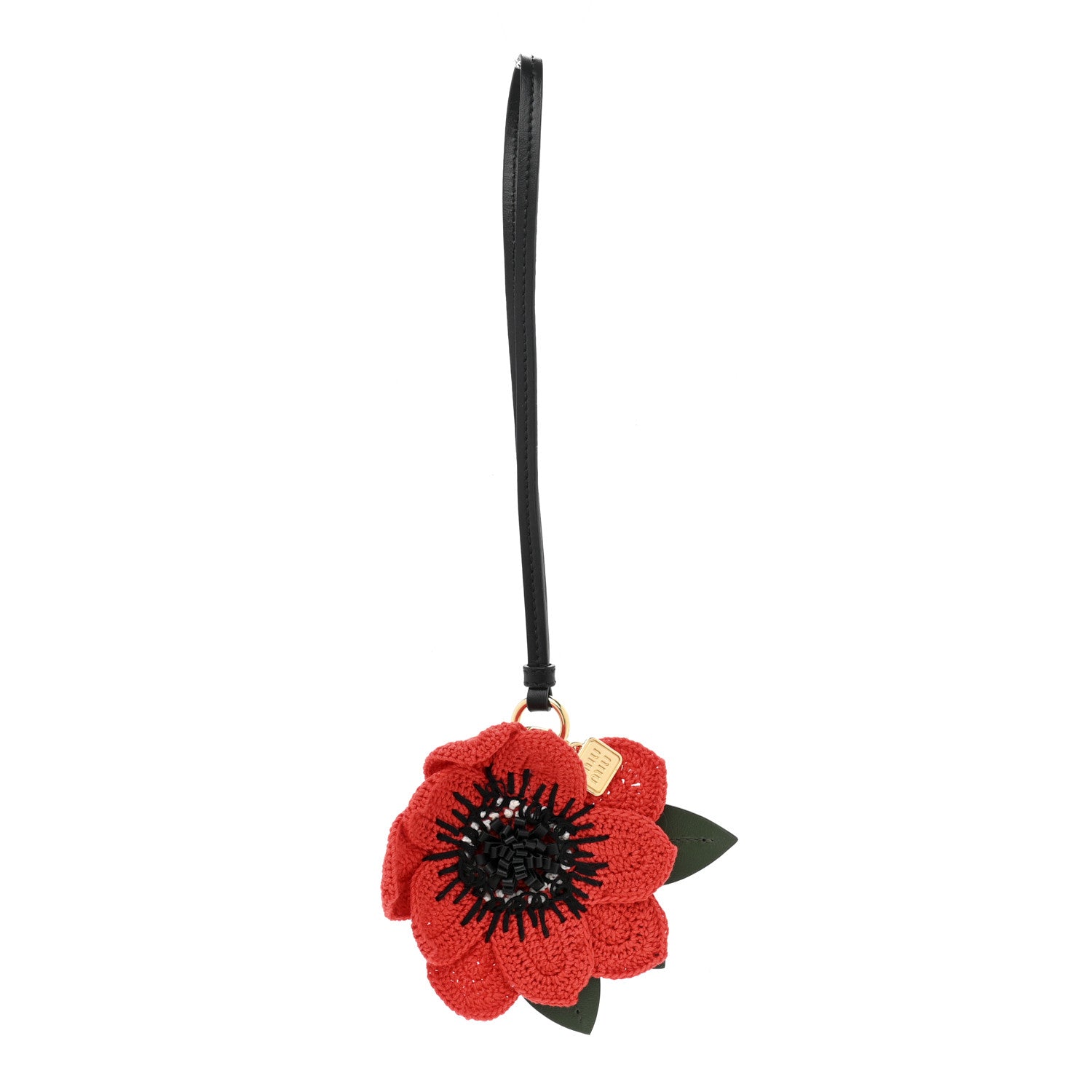 Miu Miu Soft Calf Crochet Trick Bag Charm Rosso 1 of 4