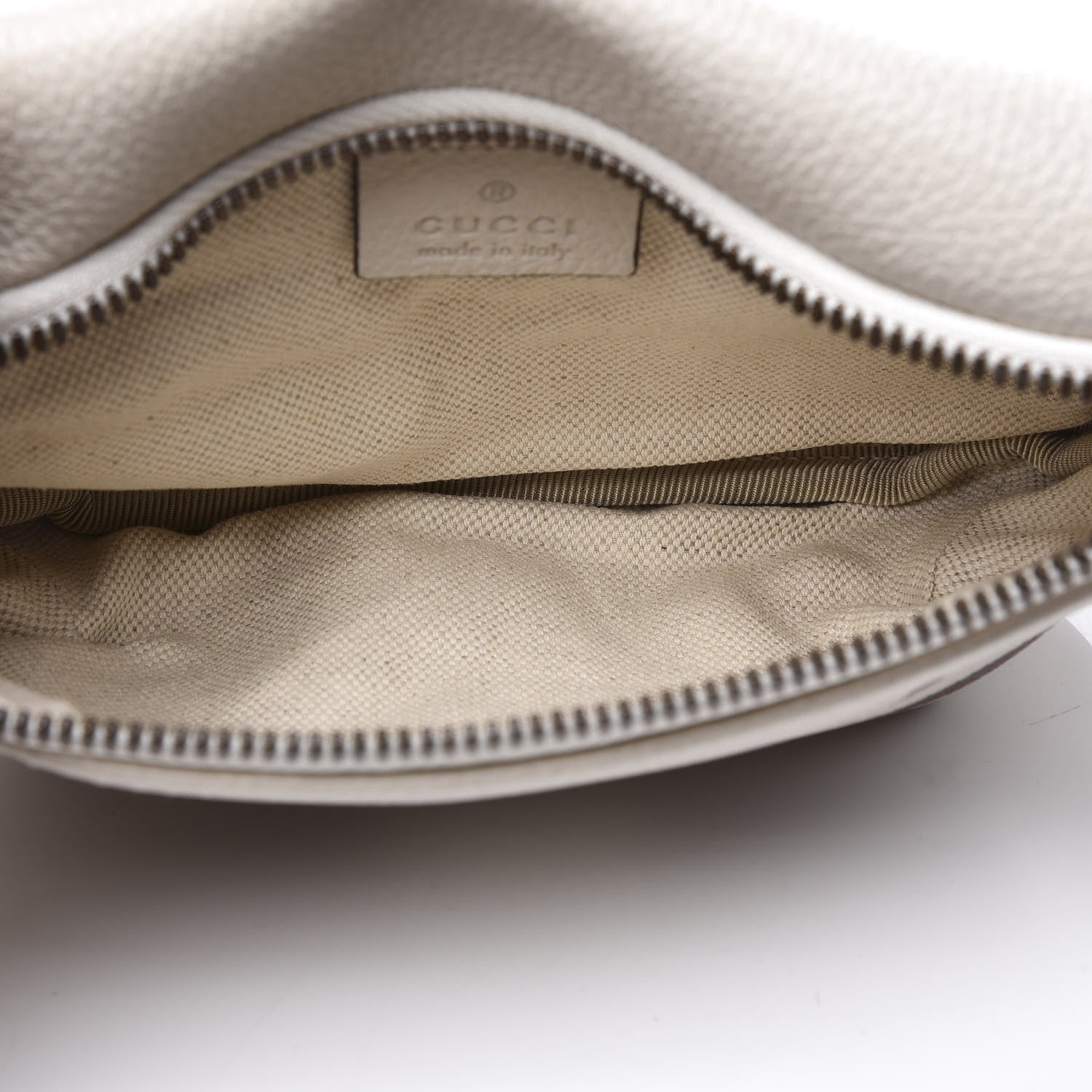 Gucci Grained Calfskin Small Logo Belt Bag White 4 of 10
