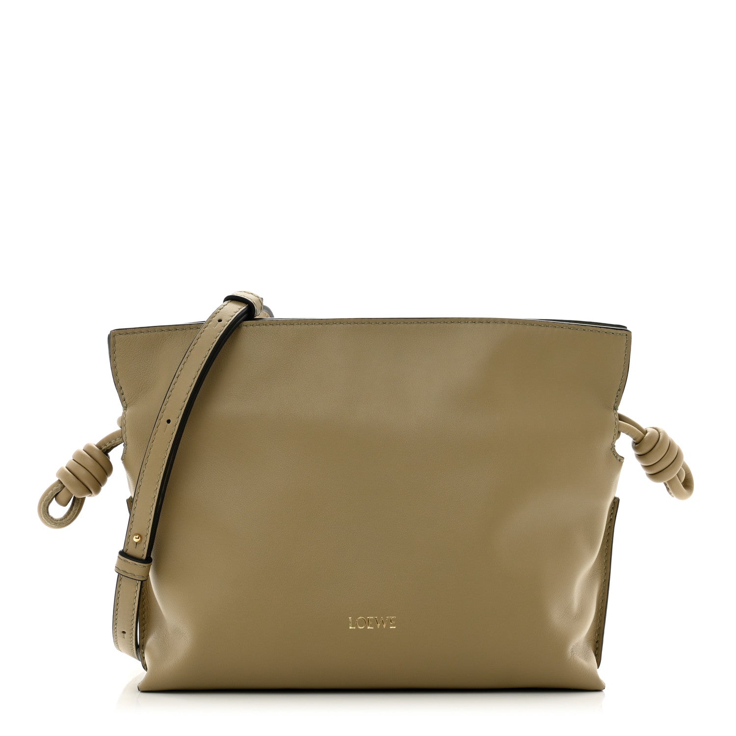 Loewe Calfskin Mini Flamenco Knot Clutch Clay Green 1 of 8
