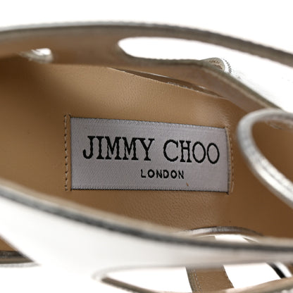 Jimmy Choo Mirror Calfskin Diffuse Pumps 38.5 Silver 7 of 8