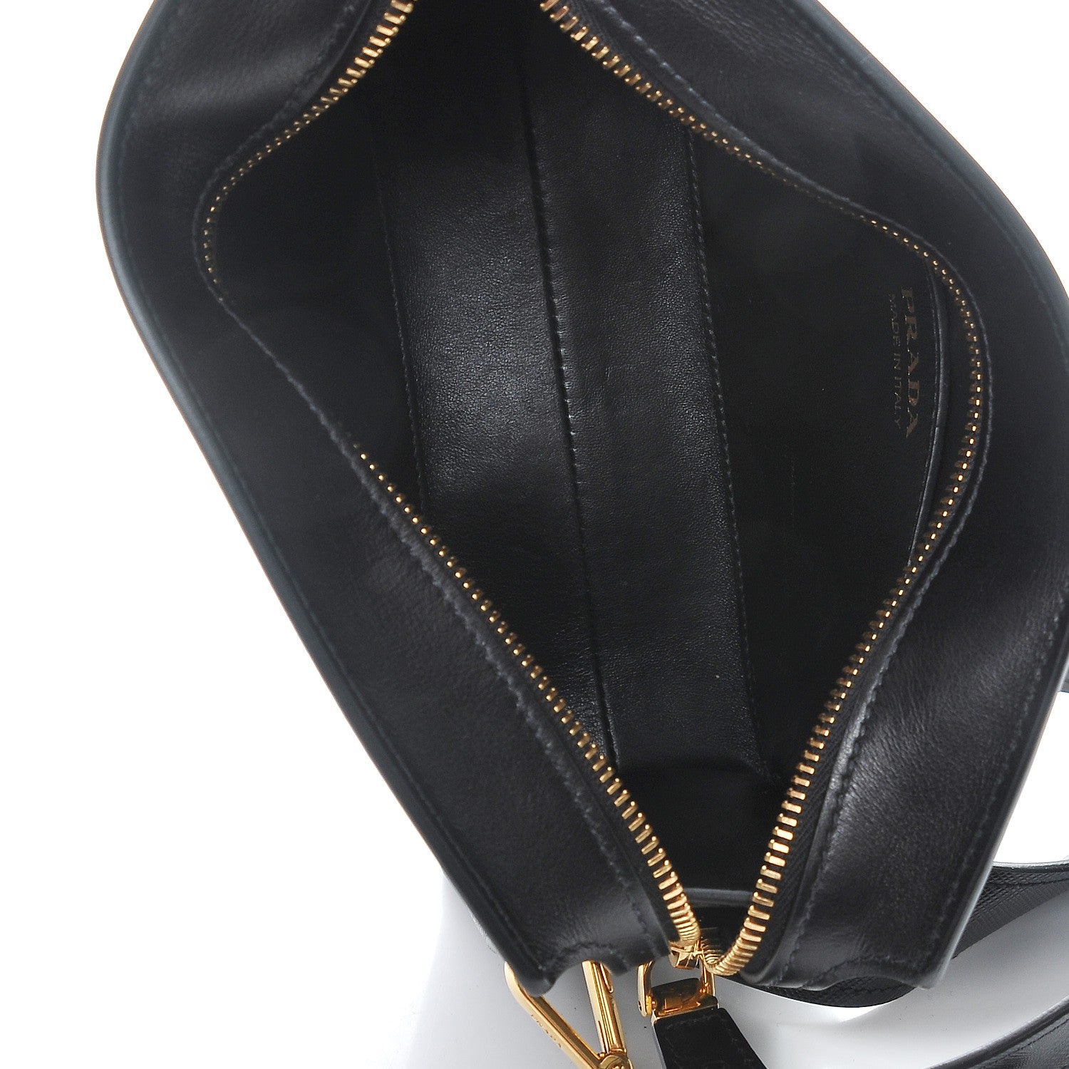 Prada Saffiano Esplanade Crossbody Bag Nero Black 208859