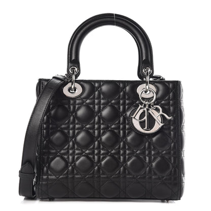 Christian Dior Lambskin Cannage Medium Lady Dior Black 1 of 14