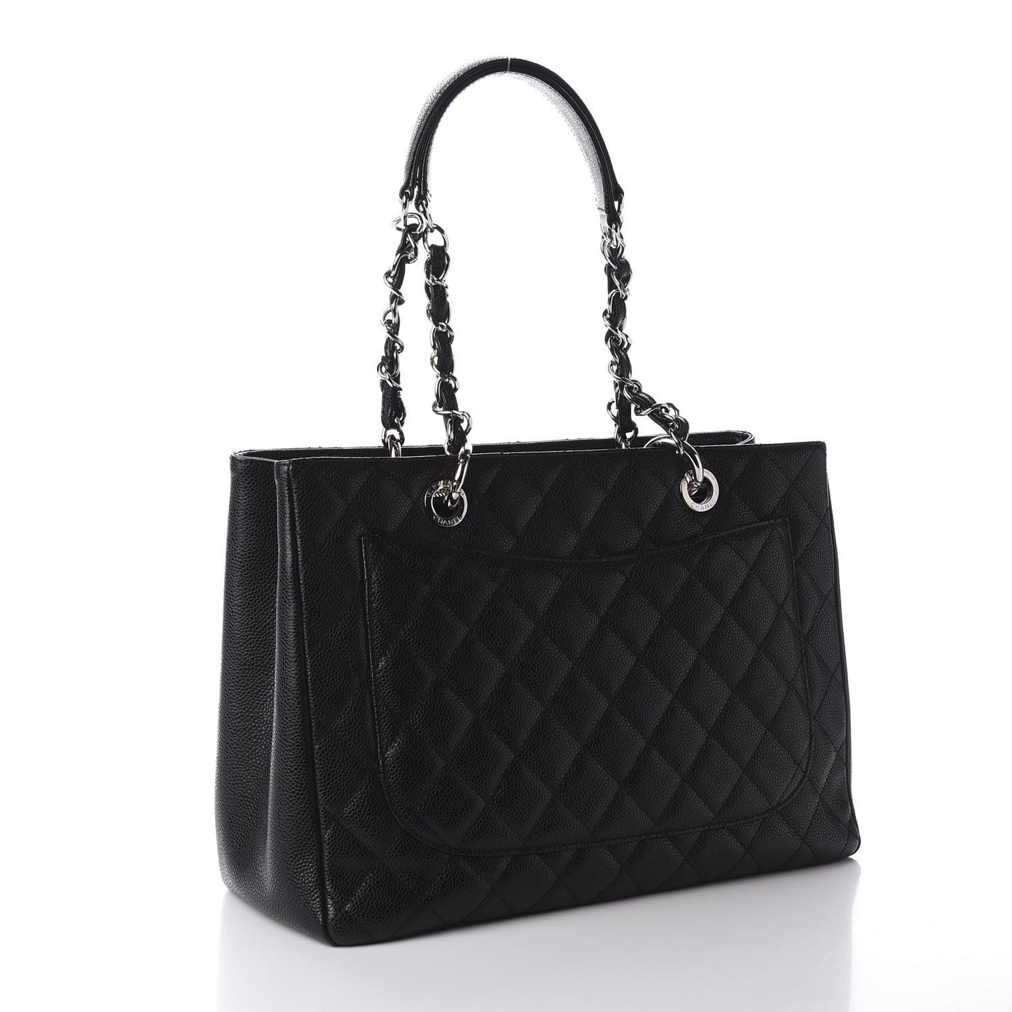 Caviar Quilted Grand Shopping Tote GST Black