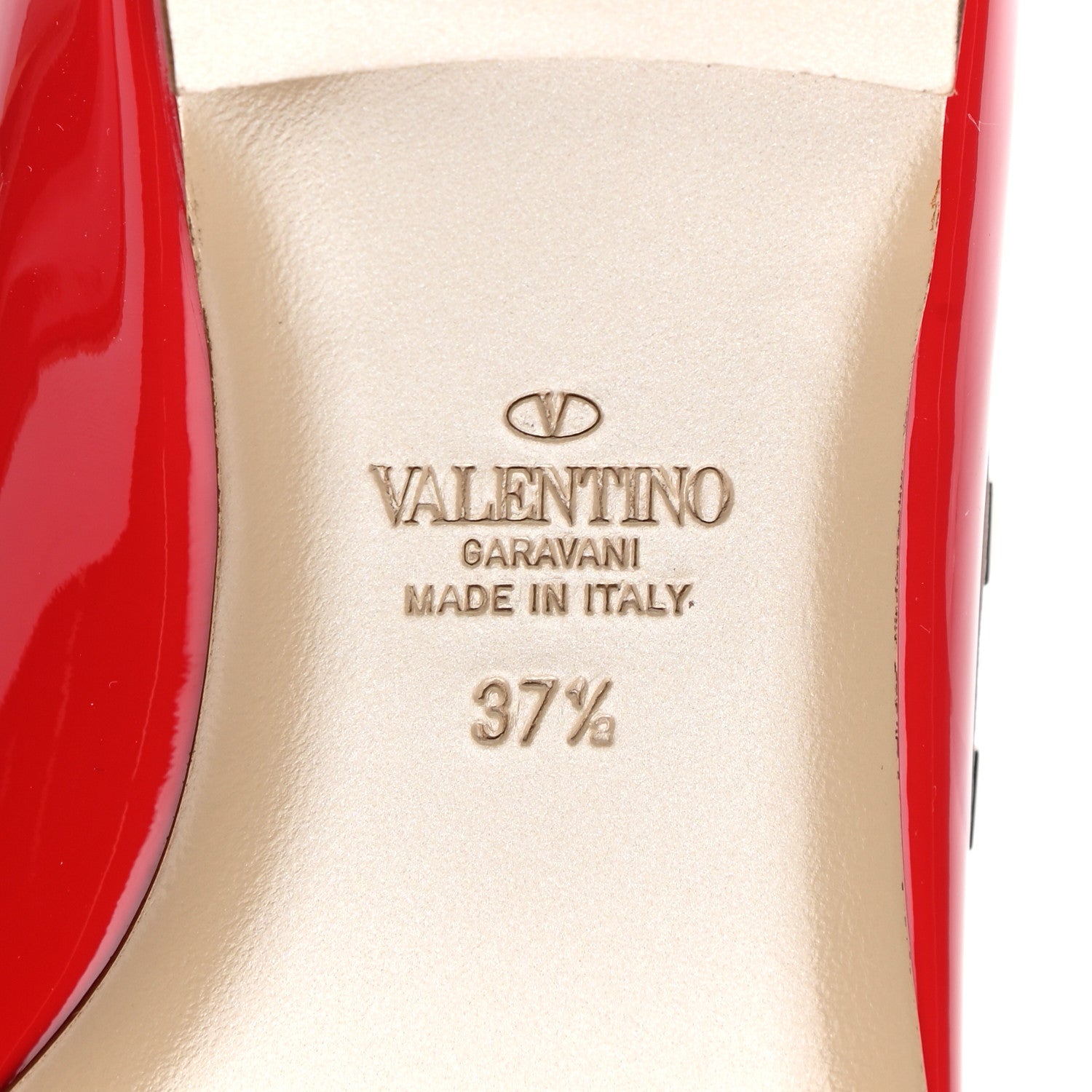 Valentino Garavani Patent Nappa Rockstud Ballerina Flats 37.5 Rouge Pur Poudre 6 of 9