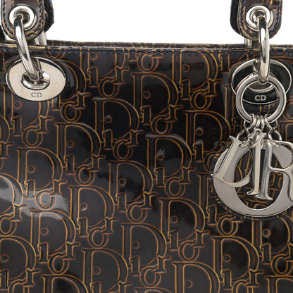Christian Dior Patent Ultimate Medium Lady Dior Brown 8 of 17