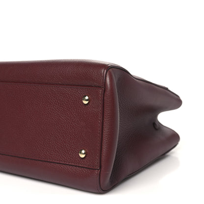 Chanel Grained Calfskin Small Neo Executive Shopper Tote  Burgundy 10 of 10