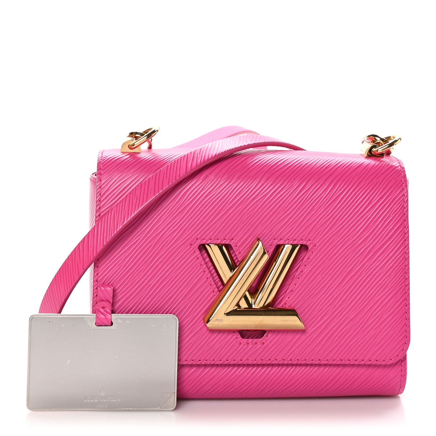 Louis Vuitton Epi Twist Braided Chain Shoulder Bag PM Rose Miami Pink 3 of 13