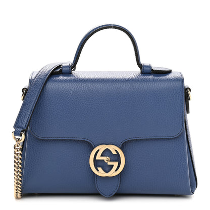 Gucci Dollar Calfskin Interlocking G Top Handle Shoulder Bag Caspian 1 of 11