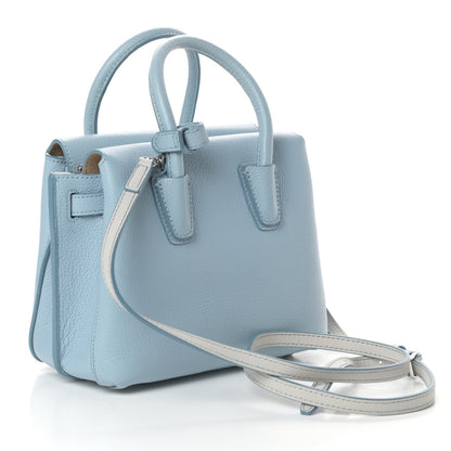 MCM Grained Calfskin Mini Milla Tote Sky Blue 3 of 7