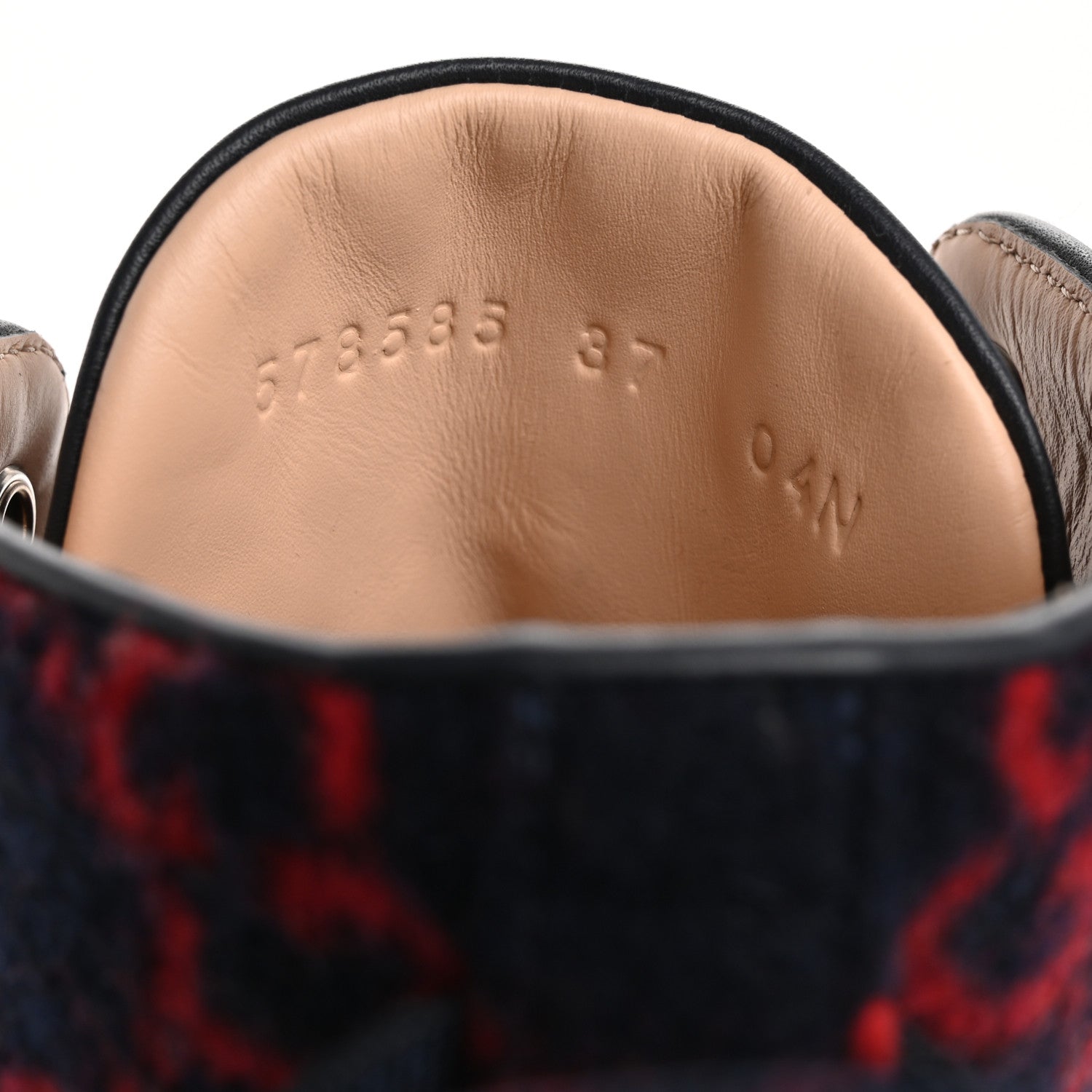 Gucci Covered Wool Big GG Monogram Womens Lace Up Combat Ankle