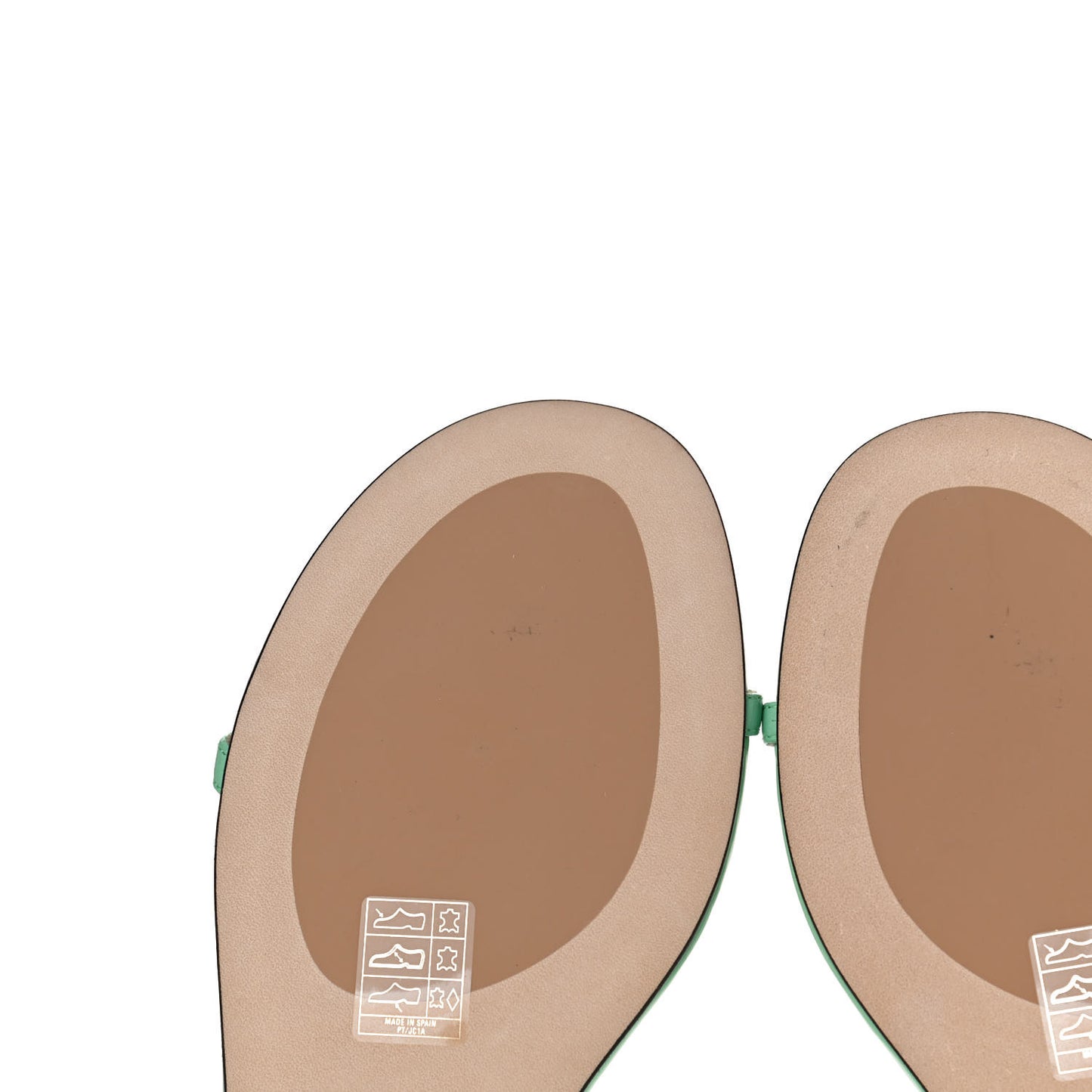 Nappa Patent Alodie Flat Sandals 39 Miami Mint