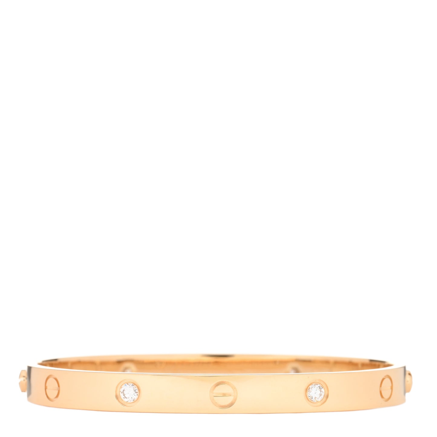 18K Yellow Gold 4 Diamond LOVE Bracelet 18