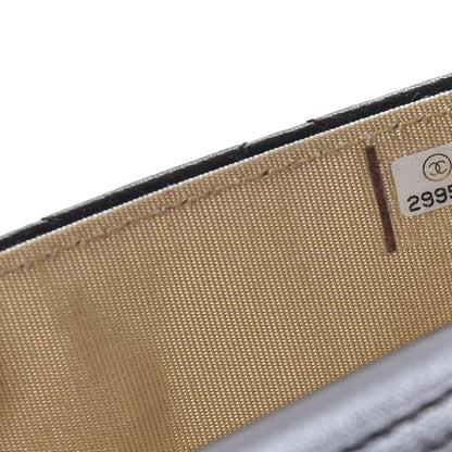 Chanel Lambskin Quilted Pearl Crush Clutch With Chain Black 10 of 11