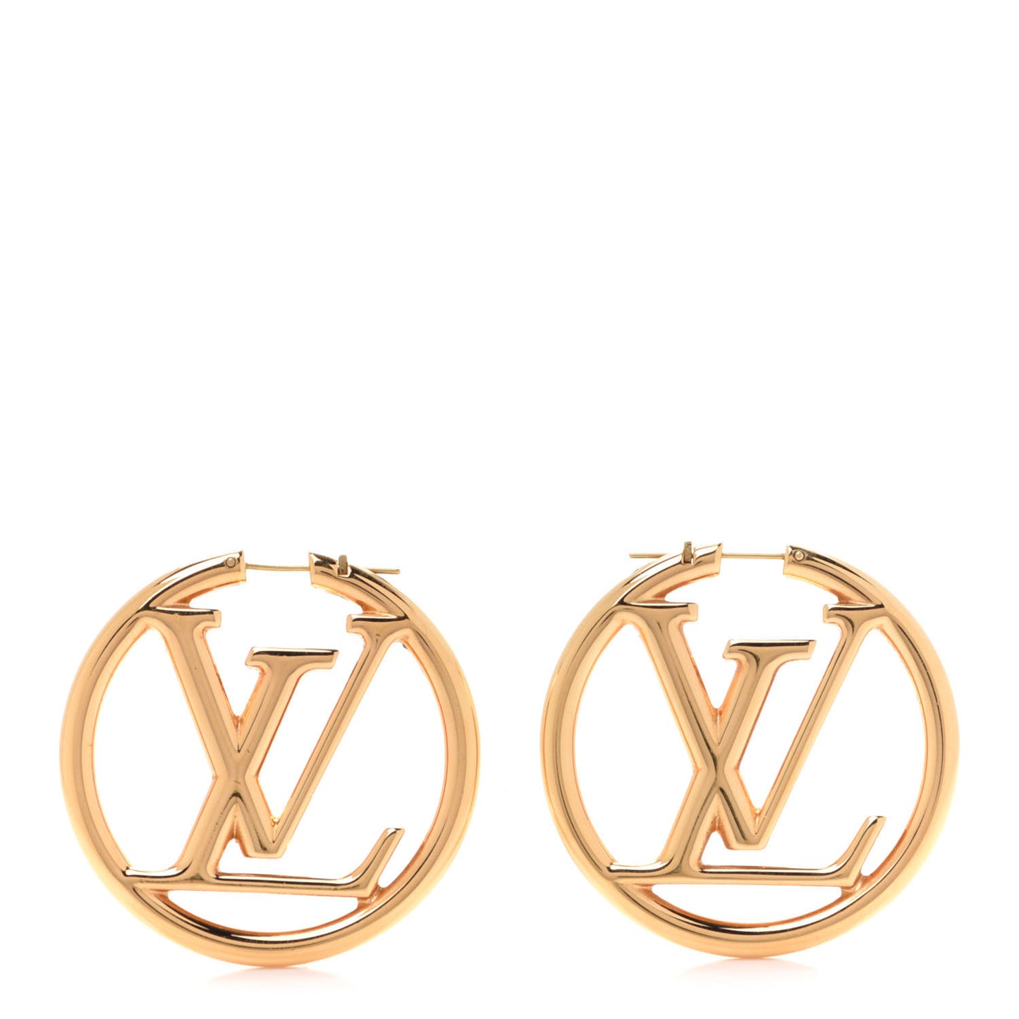 Metal Louise Hoop Earrings Gold