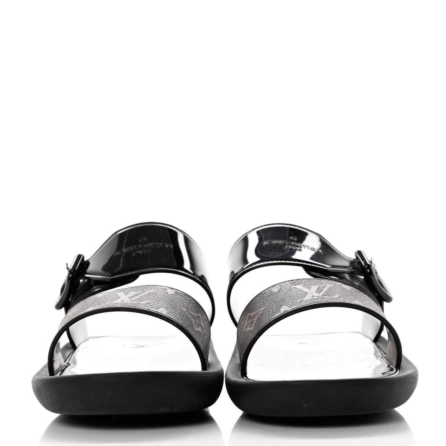 Louis Vuitton Monogram Sunbath Flat Mule Sandals 39 Black 2 of 8